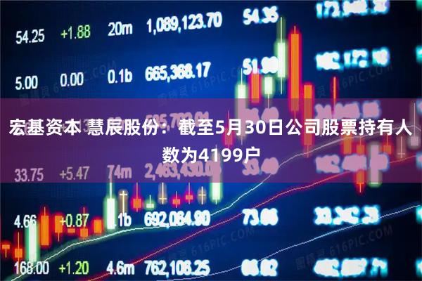 宏基资本 慧辰股份：截至5月30日公司股票持有人数为4199户